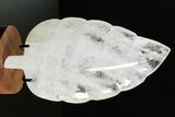 Polished Quartz Leaf with Stand - Madagascar #355268-1